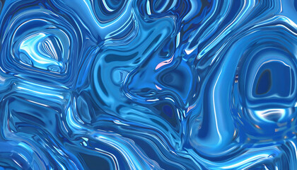 Abstract blue water waves background with liquid fluid texture