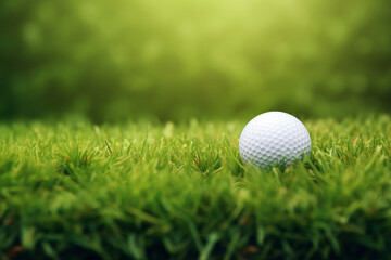 Obraz premium golf ball green grass background