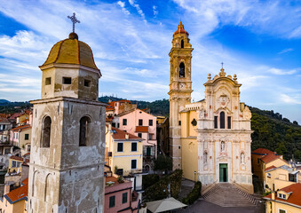 Fototapeta na wymiar The village of Cervo on the Italian Riviera, Liguria, Italy
