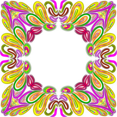 3d abstract border,beautiful background,multicolor ornament,space for text,banner,brochure,decor