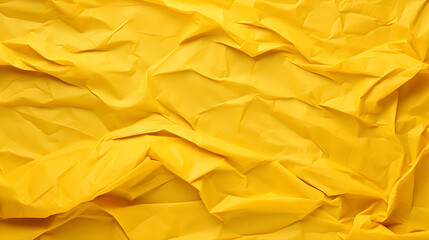 Yellow crumpled paper texture background