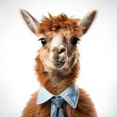 Obraz premium Corporate Alpaca, Portrait of an Alpaca in Formal Suit Clothing