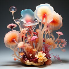 Ethereal Blossoms: A Symphony of Glass Flowers