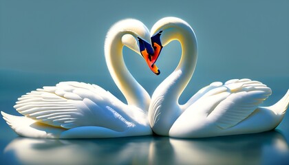 two swans on the lake swan, bird, water, lake, white, animal, nature, swans, wildlife, birds, love, pond, beak, swim, 