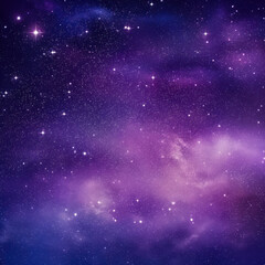 Obraz premium Stars on a sky purple background magical sight 