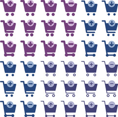 Collection of icons associated with shopping baskets on the shopping website
