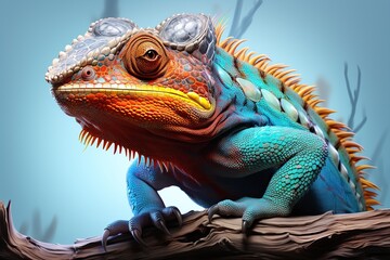 Fototapeta premium iguana on a branch