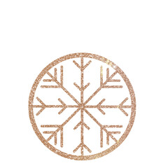 Fototapeta premium Merry Christmas tree ball. Holiday, New Year ball with gold ornaments. Silhouette, icon, symbol.