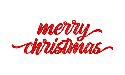 Merry christmas hand lettering calligraphy