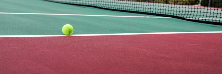 Tennis ball on the court