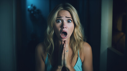 Picture showcasing scared women's reactions.