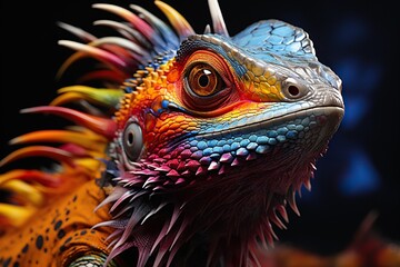 Fototapeta premium close up of a iguana