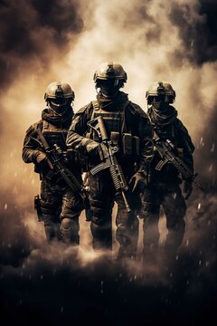 movie poster with three veteran special forces soldiers