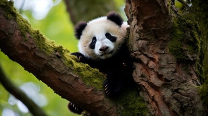 Obraz premium Panda bear in nature