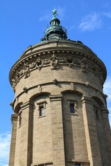 Fototapeta na wymiar Mannheim Wasserturm at the Friedrichsplatz square
