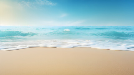 Fototapeta na wymiar Beautiful beach with blue sky and clouds, texture background