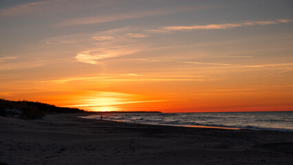 Fototapeta na wymiar Zachód słońca nad Morzem Bałtyckim