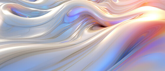 Obraz premium Futuristic Flow: Abstract Blue Waves in Motion