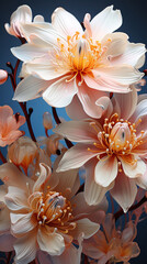Nature's Palette: A Symphony of Orange and White Blooms