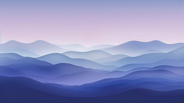 Abstract moutain landscape in shades of blue and pink wallpaper background illustration