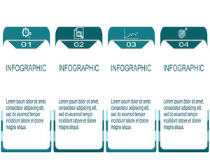 Business infographic process template design with icons.Vector illustration.