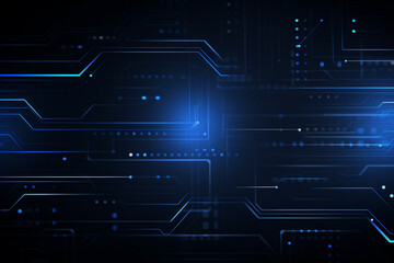 Obraz premium Abstract technology digital line electronic network data innovation concept background.