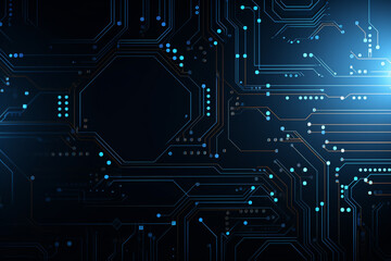 Fototapeta premium Abstract technology digital line electronic network data innovation concept background.