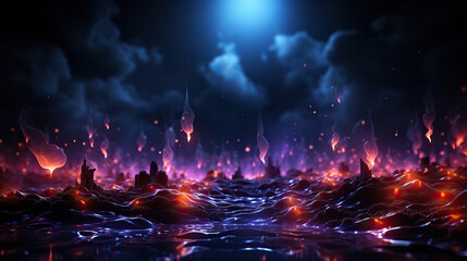 Luminescent Flow: Abstract Waves of Light and Color