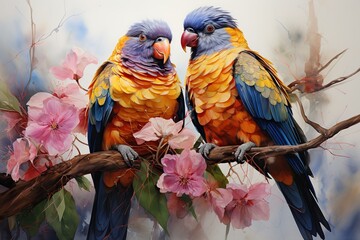 couple of parrots