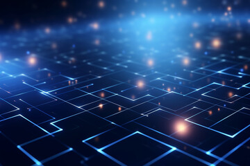 Obraz premium Abstract technology digital line electronic network data innovation concept background.