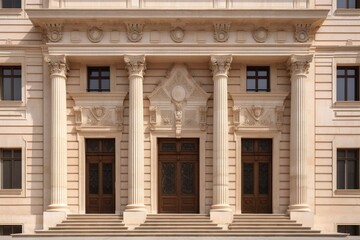 2D front elevation classical building using generative AI 