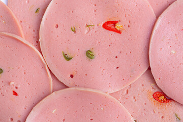 Ham slices,Macro ham background,Pork ham.Ham background.The texture of the ham.