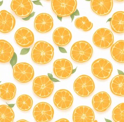 seamless pattern with oranges
