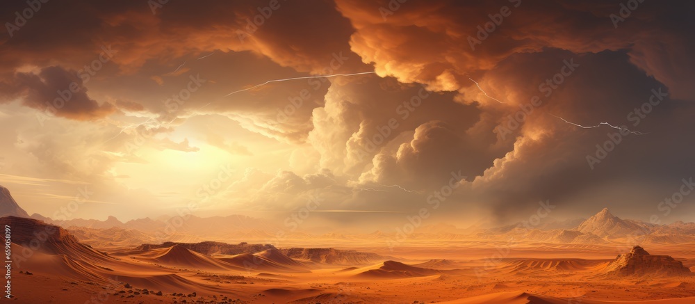 Canvas Prints illustrative artwork of a stunning desert sandstorm