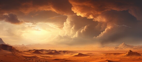 Illustrative artwork of a stunning desert sandstorm - Powered by Adobe
