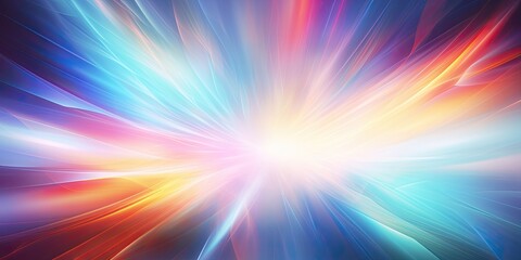 Obraz premium Abstract and mesmerizing background featuring a vibrant and colorful aura of light. Generative AI
