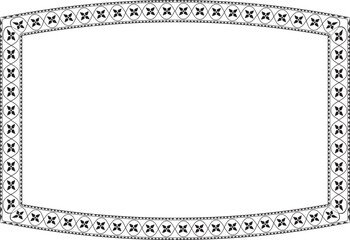 Rectangle Frame horizontal vintage frames flower floral border Luxury ornate art leaf Elements design silhouette black border retro badge decoration element isolated decor