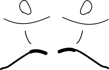 zwei Menschen Figuren (Motion-Tanzen)Professor-Gesicht