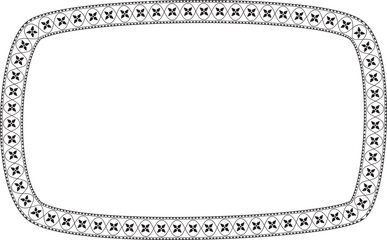 Rectangle Frame horizontal vintage frames flower floral border Luxury ornate art leaf Elements design silhouette black border retro badge decoration element isolated decor