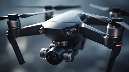 modern quadcopter drone close-up. video surveillance