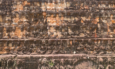 Fototapeta premium Terrace of the Elephants at the Angkor Archaeological Park - Cambodia