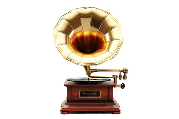 Classic Brass-horned Gramophone