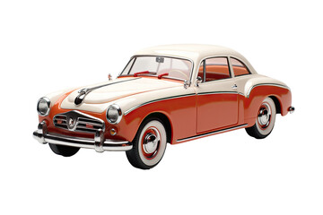 Detailed Model of a Classic Car with Open Doors