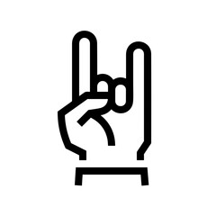 Hand icon symbol vector image. Illustration of the human finger design image