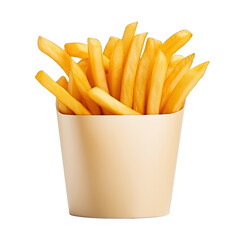 French Fries. isolated on Transparent Background, cutout ready for placement.,png