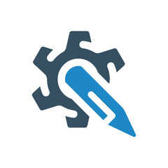 gear edit icon vector illustration