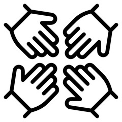 Hand icon symbol vector image. Illustration of the human finger design image