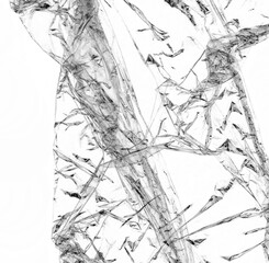 Wrinkled plastic wrap texture on transparent background wallpaper.  Royalty high-quality free stock photo image of realistic plastic wrap overlay, copy space and photo effect. Wrinkled plastic surface