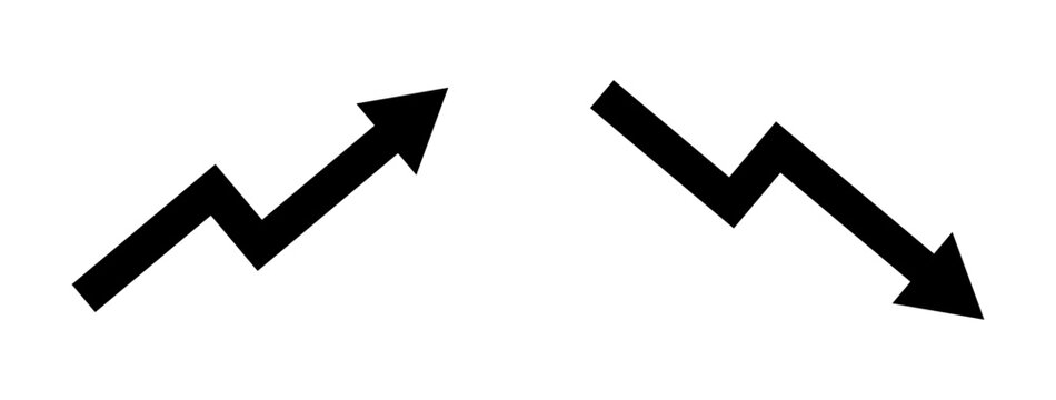 Graph arrows up and down