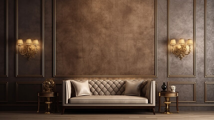 The luxury living room with sofa interior design. Generative AI